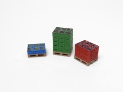 H0 - Pallets with beer crates